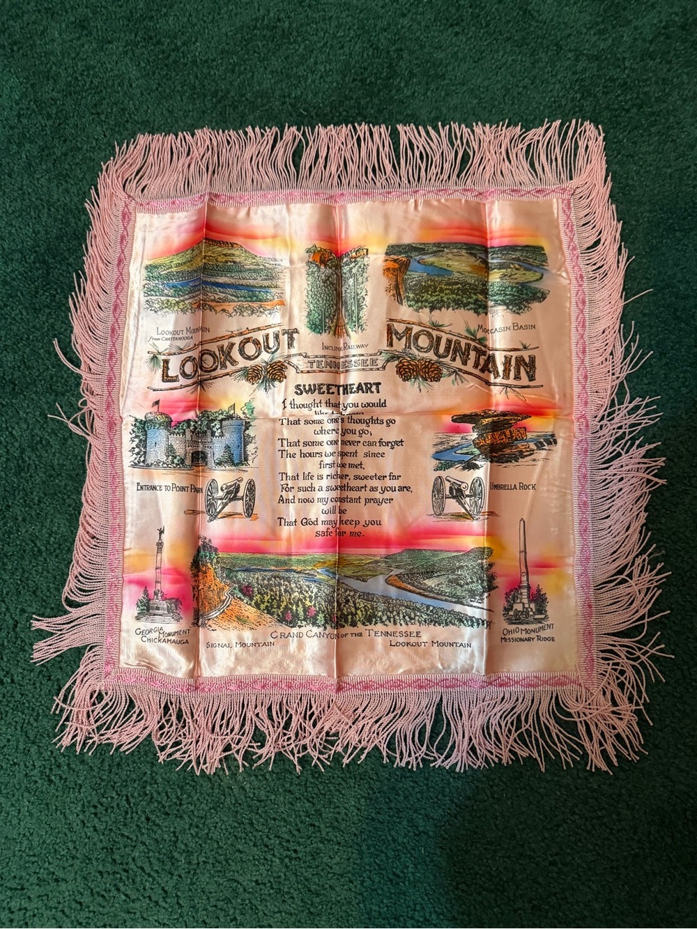 Vintage mid 20th century “ Sweetheart “ pillow cover